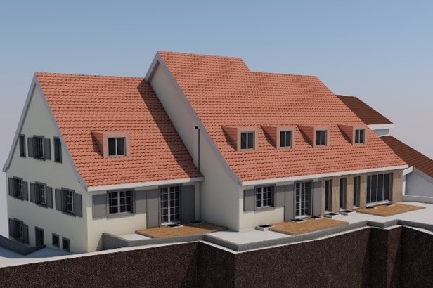 Wohnüberbauung in Pratteln Visualisierung Hinten